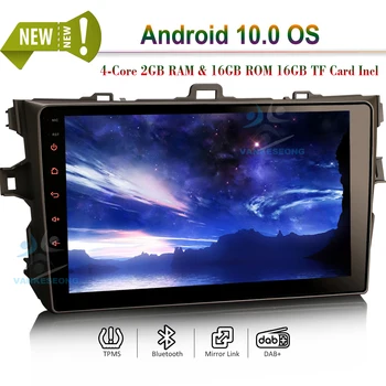 

9" Android 10.0 Autoradio Car Stereo SatNav for TOYOTA AURIS COROLLA ALTIS GPS DAB+ CarPlay DSP Radio TPMS