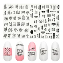 1 лист, стикеры 3D на ногти Nail Art, наклейки с русскими буквами, летние фламинго, наклейки, слайдер, сделай сам, украшения для ногтей ZJT4030