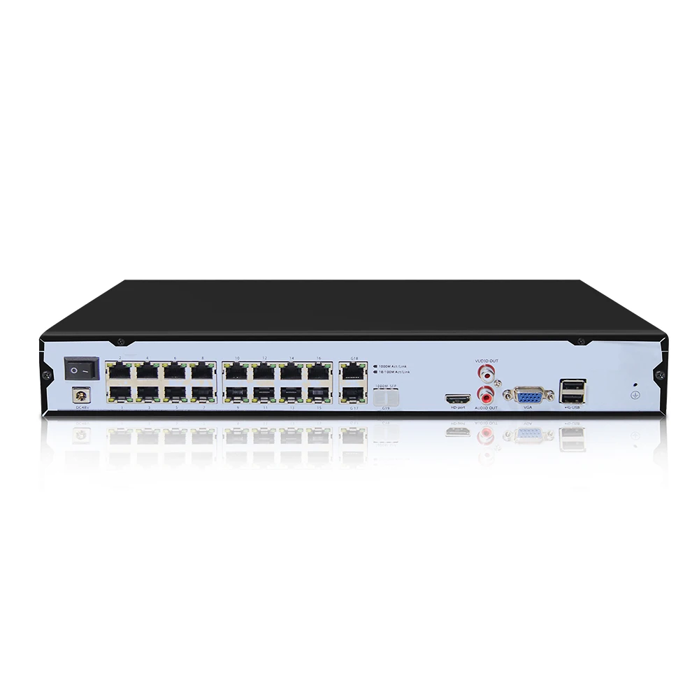 Сетевой видеорегистратор H.265 16 каналов 5 Мп 48 В POE NVR P2P ONVIF 1080P 3 2 МП для IP камеры