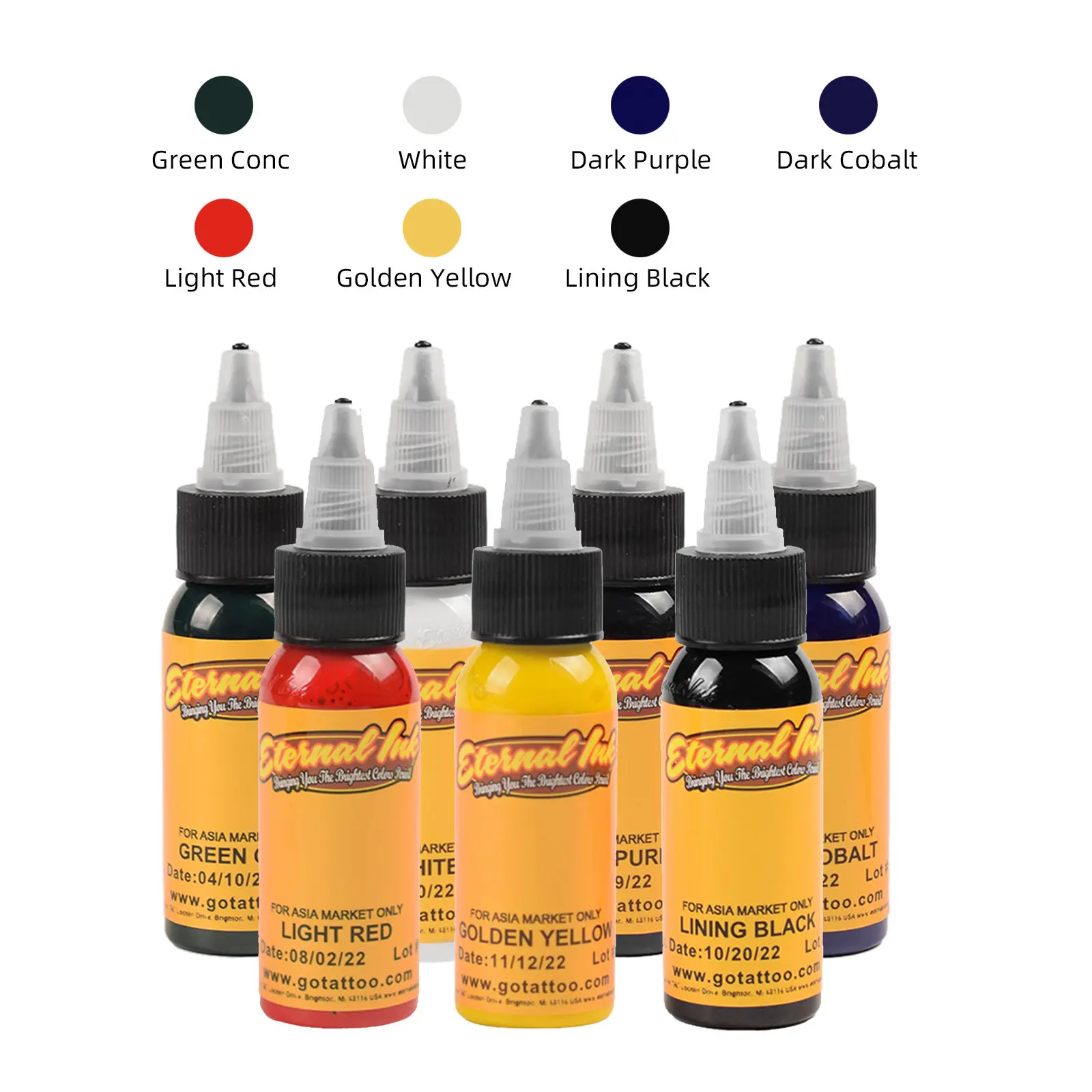 30ml 7Color Mixing Tattoo Ink Permanent Makeup Tattoo Paint Body Art Natural Plant Permanent Pigment Ink Set Supplies