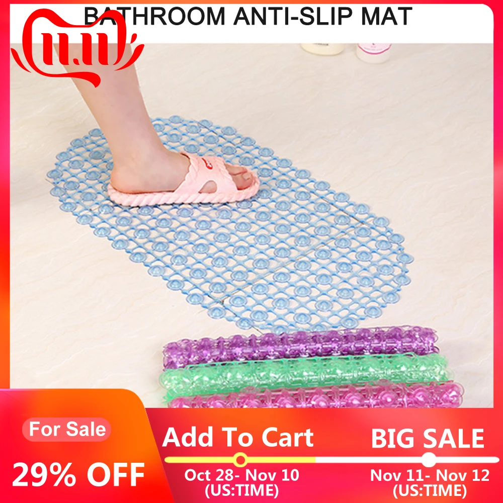 

PVC Bathmat Bathroom Products Non-slip Bathmat Bathtub Mats Bath Mat with Suction Cup Bathroom Shower Pad Transparent Carpet
