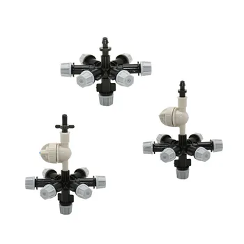 

7-way Hanging anti drip misting nozzle Multi-nozzle cross Fog Sprayer Garden Greenhouse Irrigation 1pcs