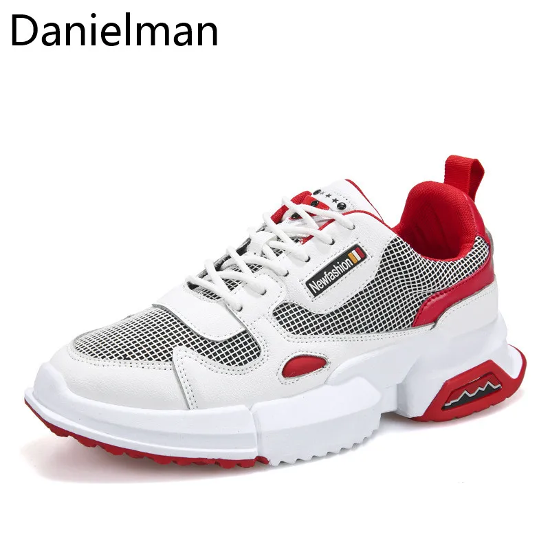 Danielman/Мужская обувь; Повседневные Легкие сетчатые Прогулочные кроссовки; модная дышащая мужская обувь для ходьбы; Осенняя Рабочая обувь