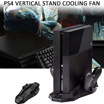 

for PS4 Vertical Stand with Dual Cooling Fan, Dual Game Controller Charging Dock Station for Sony PS4 Game Console & PS4 Control