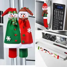 3/для волос(4 предмета), Рождество, украшение на холодильник дверные ручки крышки Снеговик микроволновая печь холодильник с одной ручкой комплекты Рождественский подарок