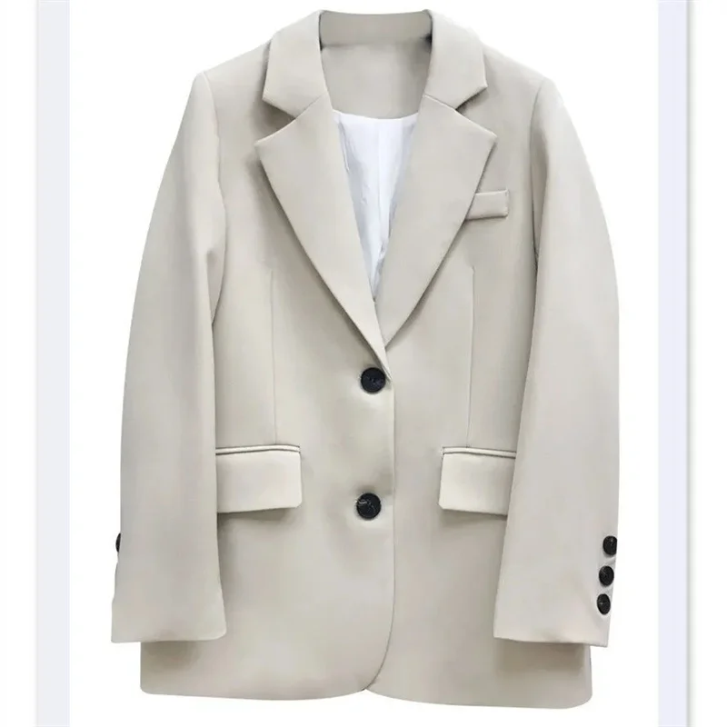 Women Blazer Black 2022 Autumn New Style Korean Temperament Fashion All-Match Design Sense Niche Suit Brown Suit Jacket Female