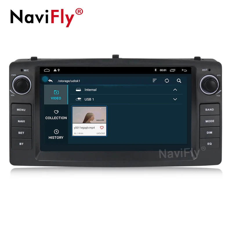 Cheap Navifly Android 9 Car DVD Player For Toyota Corolla E120 BYD F3 2000 2005 2006 Radio Multimedia Head Unit FM AM Stereo GPS 2+32G 4