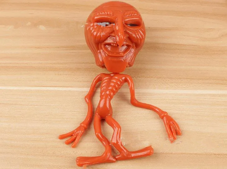 1pc Ghost Head Shape Venting Toys Release Stress Ball Rubber Squeeze Skull Alien Toy About 18cm