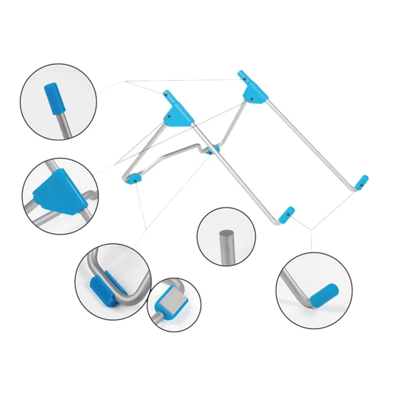 Настольная подставка для ноутбука из алюминиевого сплава, офисный стол, кронштейн для планшета, Теплоизоляционный нескользящий складной