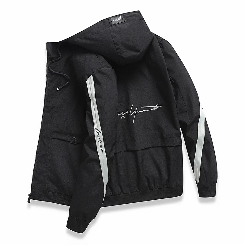 

New Style Coat Spring Men Jacket Solid Color Outer Wear Convention Long Sleeve Urban Fashion Hooded Collar Daily Life Jacket