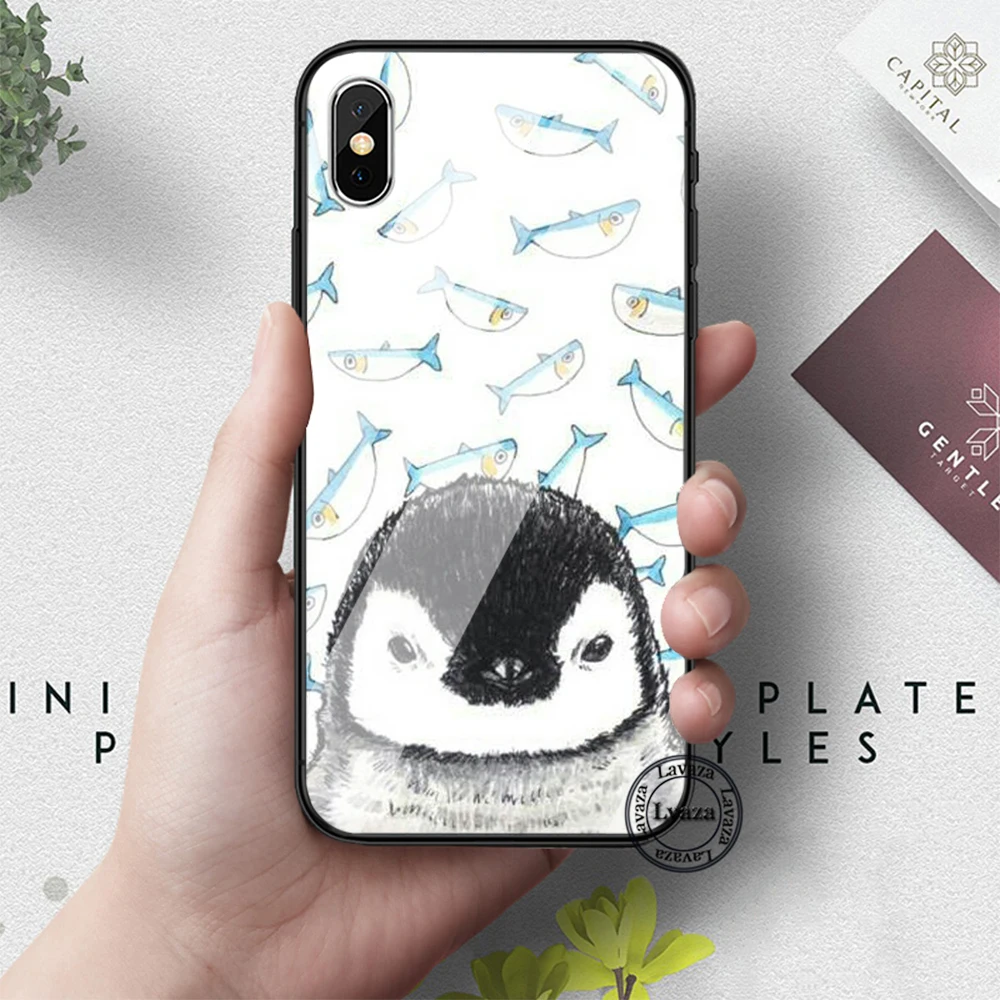 208d милый пингвин клиент стеклянный чехол для телефона для Apple iPhone 11 Pro XR X XS Max 6 6S 7 8 Plus 5 5S SE - Цвет: TG2