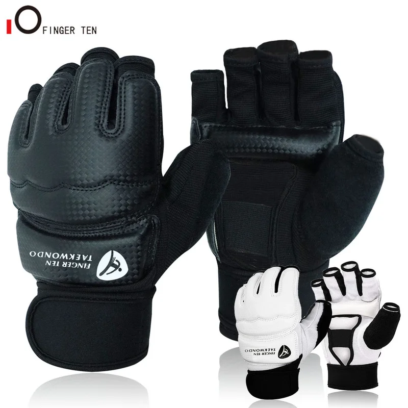 Half Finger Taekwondo Gloves for Men Women Taekwondo Karate Gloves for Sparring Martial Arts Boxing Training for Adults and Kids 