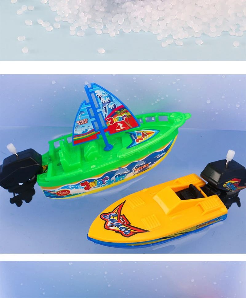 1Pc Kids Speed Boat Ship Wind Up Toy Bath Toys Shower Toys Float In Water Kids Classic Clockwork Toys for Children Boys Gift