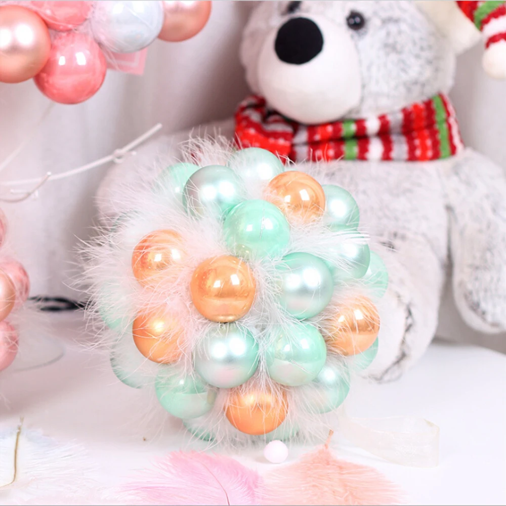 17.5cm Christmas Feather Hanging Pendants Decorations Crafts Xmas Hanging Ornaments Shopping Mall Festival Event Layout Props