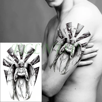 

Waterproof Temporary Tattoo Sticker angel wings reading book flying bird Fake Tatto Flash Tatoo big tattoos for kid Women Men