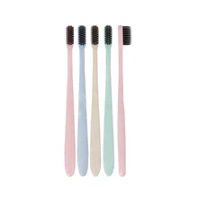 10 шт./упак. бамбук Зубная щётка щетка с напылением из бамбукового угля зубов Экологичные Nano Зубная щётка стоматологической помощи щетка для взрослых