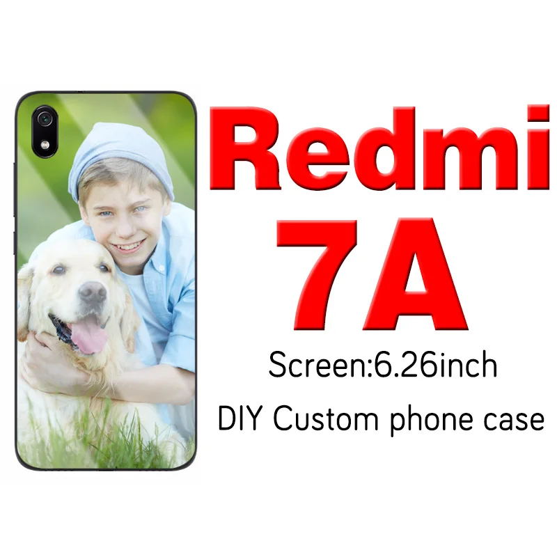 Redmi 7A Индивидуальный индивидуальный чехол для телефона из закаленного стекла для Xiaomi mi 9 SE 8 A3 Lite 5X 6X F1 Red mi Note 8 7 6 5 Pro mi x 2s 3 - Цвет: Redmi 7A