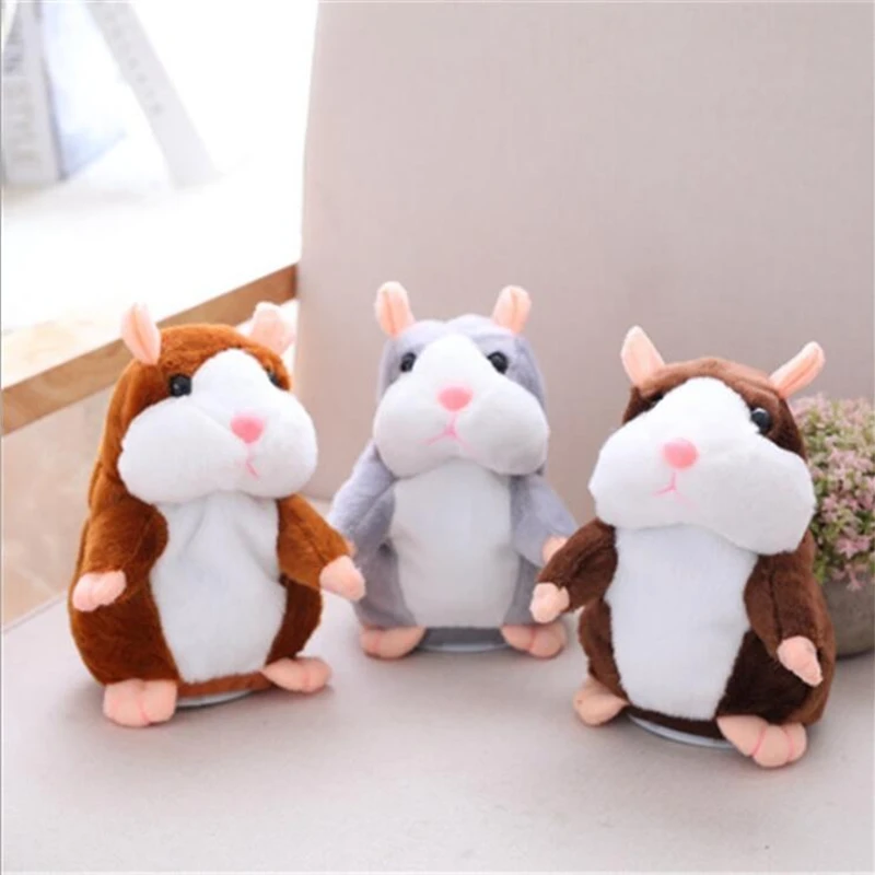 

New Talking Hamster Falante Mouse Pet Plush Toy Cute Talking Sound Record Educational Stuffed Doll Children Gifts 16cm