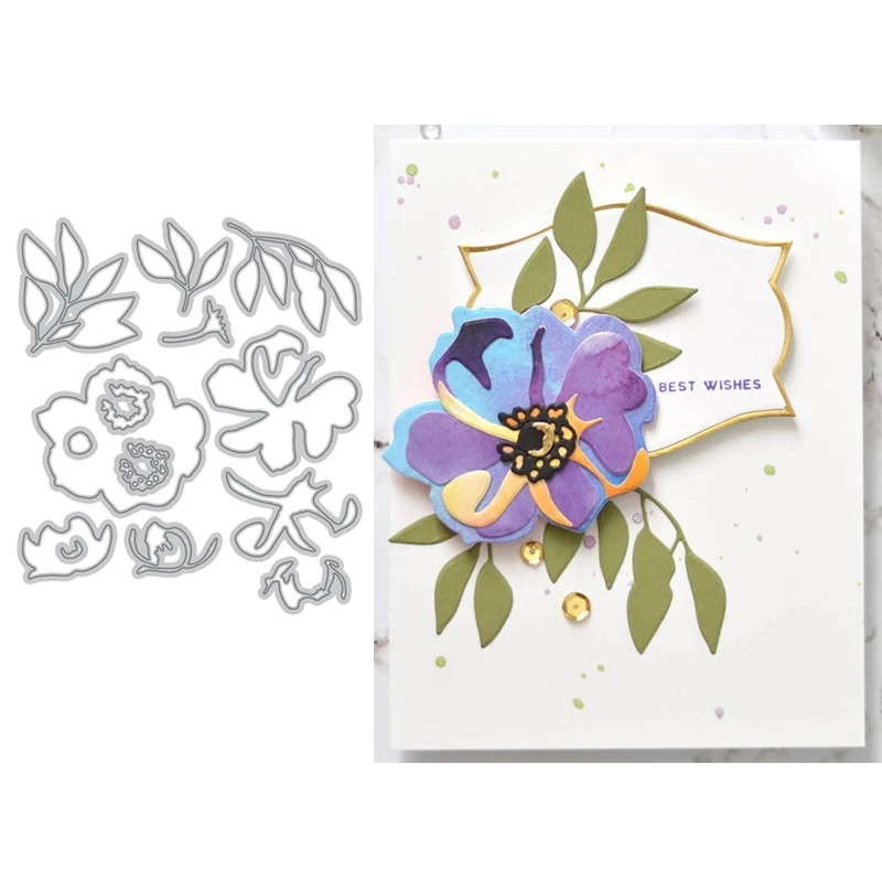 

3D Virginia Rose Metal Cutting Dies Scrapbooking Album Paper DIY Cards Crafts Embossing Dies New 2020