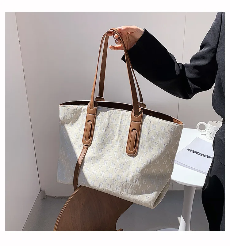 most popular women's bags Large Capacity Canvas Bag 2021 New Stylish Good Texture Women's Handbag One-Shoulder Versatile Ins Tote Bag Computer Bag women's bags on sale	