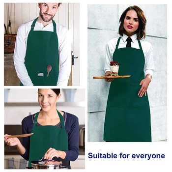 

2 Pcs Womens Mens Aprons with Pockets Durable Restaurant Aprons for Chefs Kitchen Health99