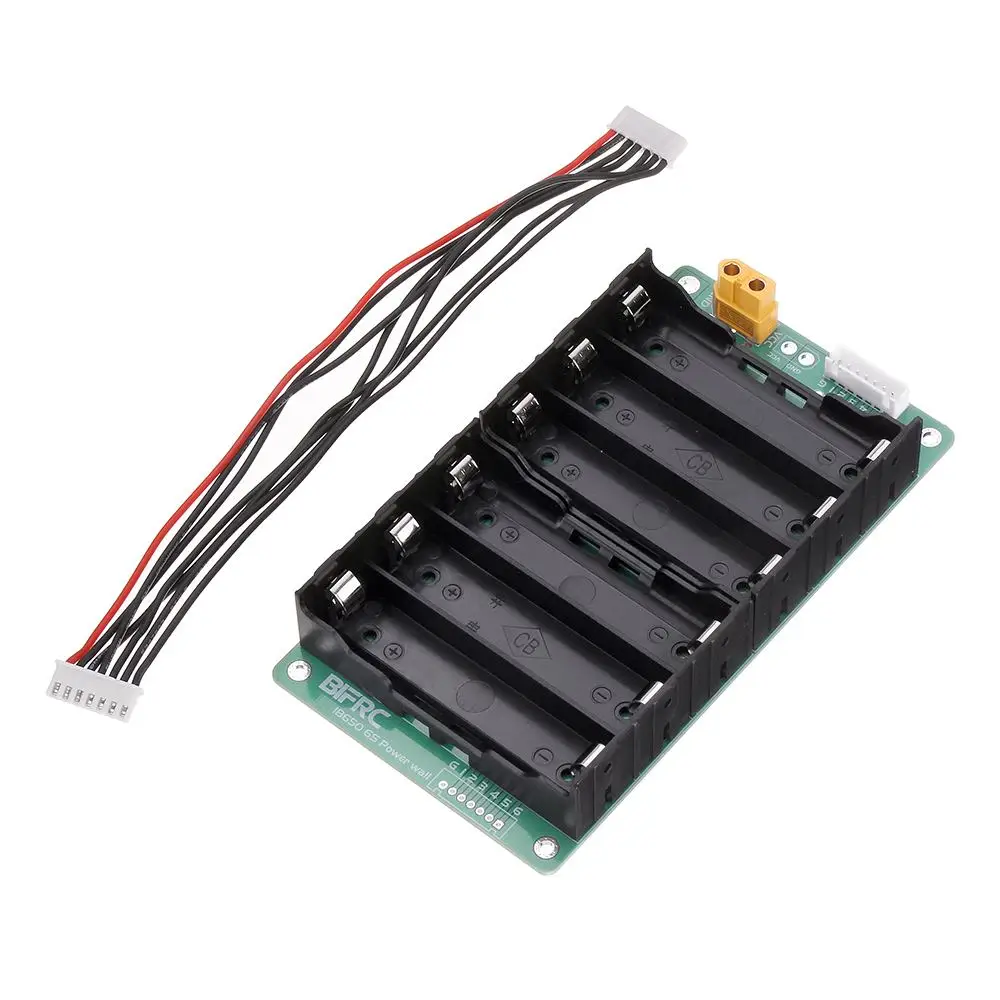 50A XT60/DC5.5 6 S 18650 Держатель батареи чехол слотов аккумулятор литий-ионный баланс