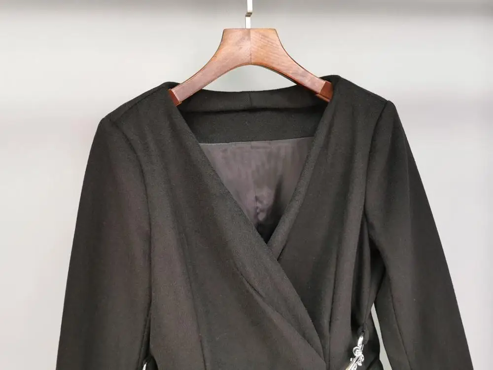 winner new women V neck woolen jacket coat female long outerwear coat ddxgz2v 11.10