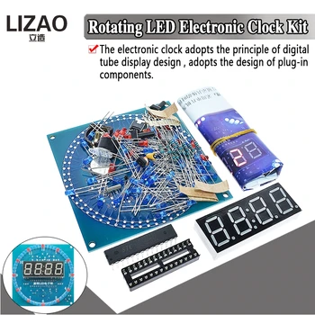 

DS1302 Rotating LED Display Alarm Electronic Clock Module DIY KIT LED Temperature Display