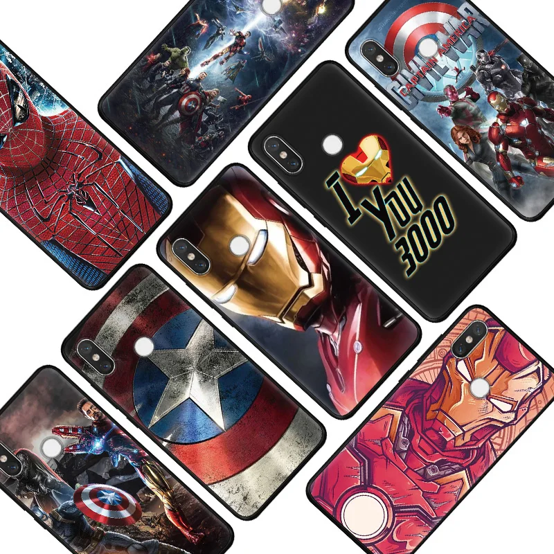 

Marvel Soft TPU Case For Xiaomi Redmi Mi 9 8 Explorer A1 A2 Lite 6X F1 S2 5 Plus 4A 6A Note 6 7 Pro 3 4X 5A 5X Case Coque Fundas