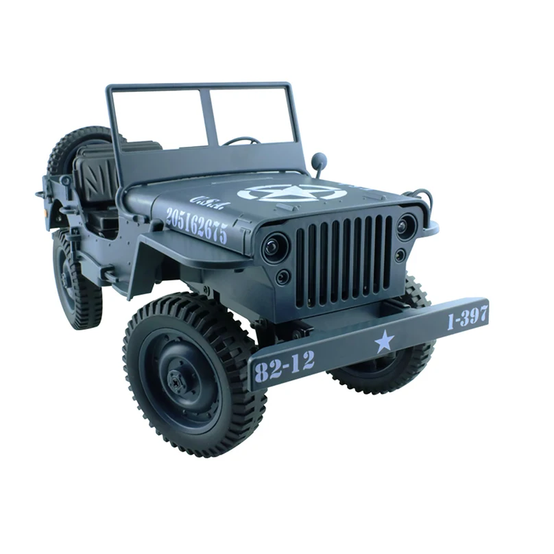 1/10 RC Автомобиль 2,4G 4WD с дистанционным управлением джип симулятор четыре колеса внедорожный военный альпинистский автомобиль Diecast светодиодный 4WD автомобиль игрушки