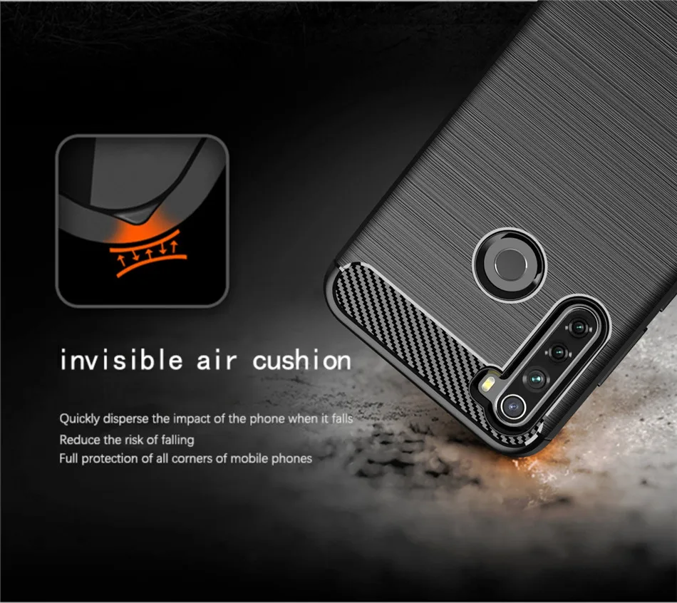 Мягкий силиконовый чехол Whyes для Xiaomi Redmi Note 8 8 T, ударопрочный чехол из углеродного волокна и ТПУ для Xiaomi Redmi Note 8 T, чехол