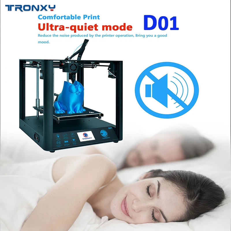

Newest CoreXY Structure Tronxy D01 3D printer Industrial linear Guide Rail Silent Design Titan Extruder High-precision Printing