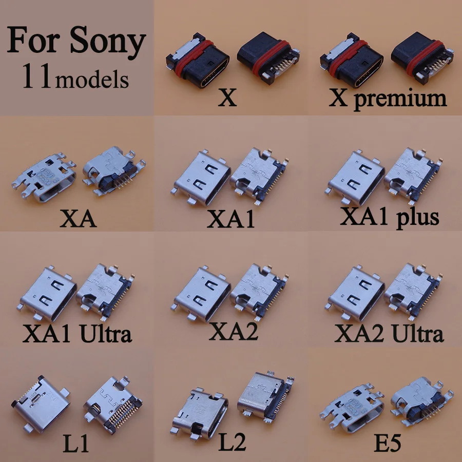 10 шт. Micro USB разъем для зарядки Sony Xperia L1 L2 E5 X Premium XA XA1 XA2 Ultra Plus|parts for|parts lg g2parts usb |