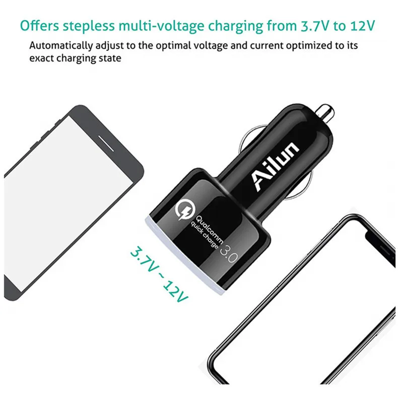 Быстрое Автомобильное зарядное устройство QC3.0 2 usb порта 35 Вт для IPhone 11 Pro Max XS XR Ipad адаптер для мобильного телефона Быстрая зарядка для samsung huawei