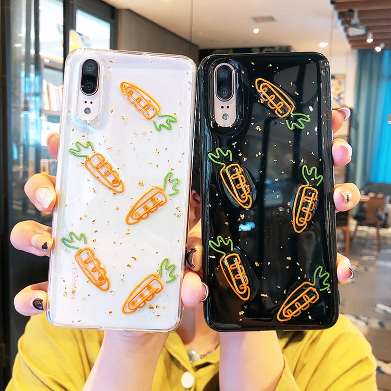 Case For Huawei Y9 Prime 2019 P20 P30 Nova 3i 3e 4e 5 5i Mate 30 Honor 8X 9 10 20 Lite Pro P Smart Plus 2018 Cartoon RadishCover | Мобильные
