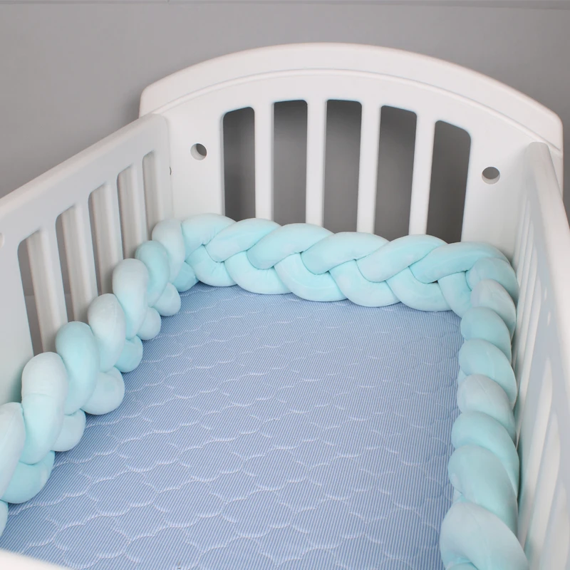1 шт., бампер для новорожденных, чистый тканый плюшевый узел, 1 м/2 м/3 м/бампер для детской кроватки, защита для кроватки, украшение детской комнаты