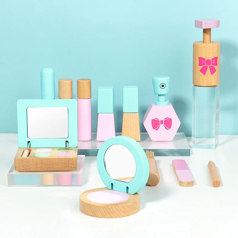 Wooden-Play-House-Kids-Makeup-Set-Simulation-Cosmetic-Bag-Wooden-Make-Up-Toy-Pretend-Play-Toys