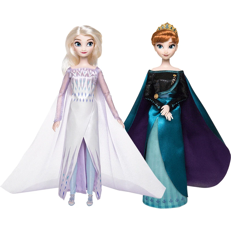 Original-Disney-Store-2pcs-set-Frozen-2-Snow-Queen-Elsa-and-Anna-Classic-princess-Doll-Figure (5)