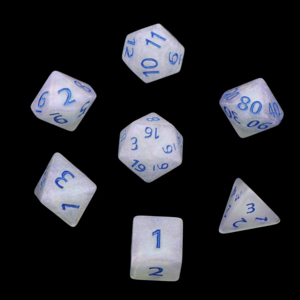 7Pc Multi-sided Dices Set D4-D20 MTG DND RPG Board Game Dice for D&D Roleplaying Party Casino Table Game Toy