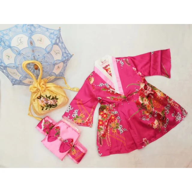 Newborn Baby Girl Japanese Style Bath Robe Traditional Kimono Party