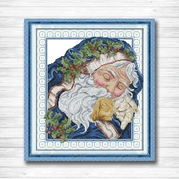 

Intoxicated Santa Claus diy painting dmc 14CT 11CT counted cross stitch kits embroidery set Needlework Set chinese cross stitch