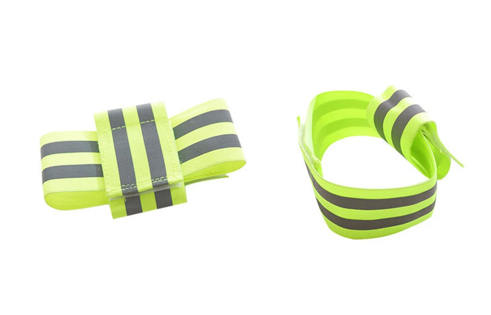 Cycling Running Reflective Strips High Visibility Bicycle Safety Bind Pants Armband Hand Leg Warning Reflective Tape BC0129 (3)