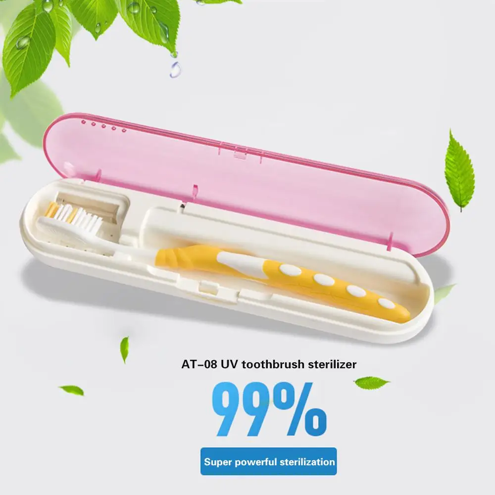 

UV Fashion Uv Disinfection Wall Mount Toothbrushsterilizerholder Portable Toothbrushcase Toothbrush Sterilizer Bathroom 3 Color