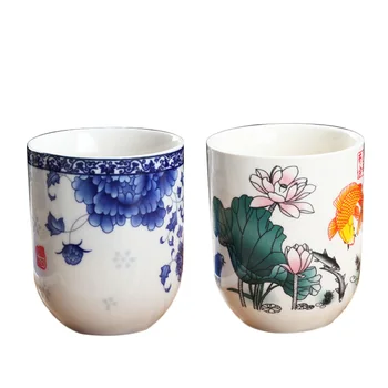 

Tea Cup Porcelain 150ml Teacup Chinese Kung Fu Tea Bowl Master Cups Teaware Drinkware Coffee Milk Mug Water Mugs Container Craft