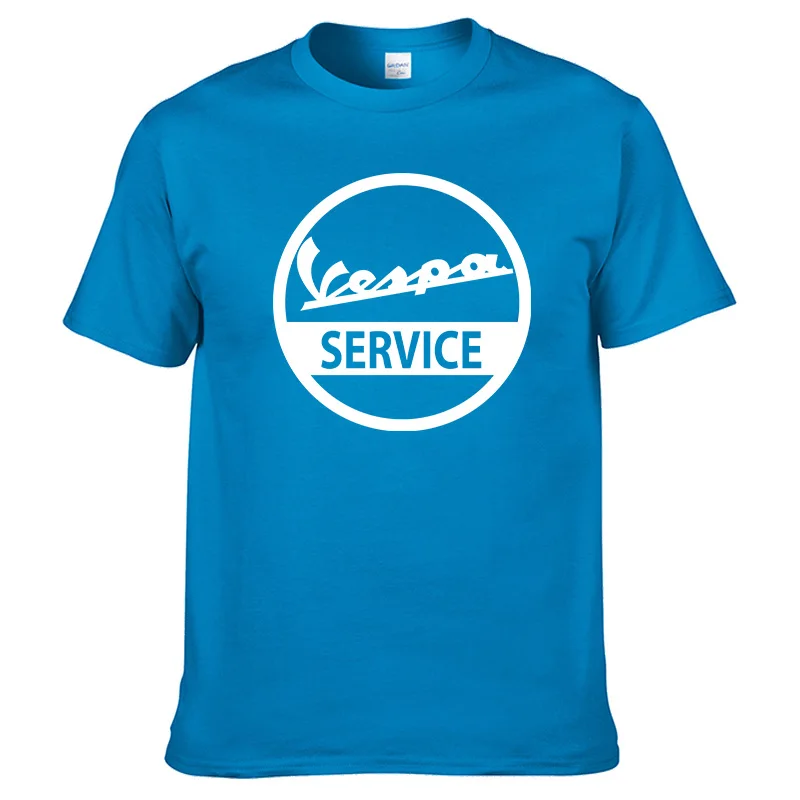 Новинка; Высококачественная Футболка с принтом Vespa; летняя хлопковая Футболка; Новая брендовая модная футболка с короткими рукавами;#12 - Цвет: 19