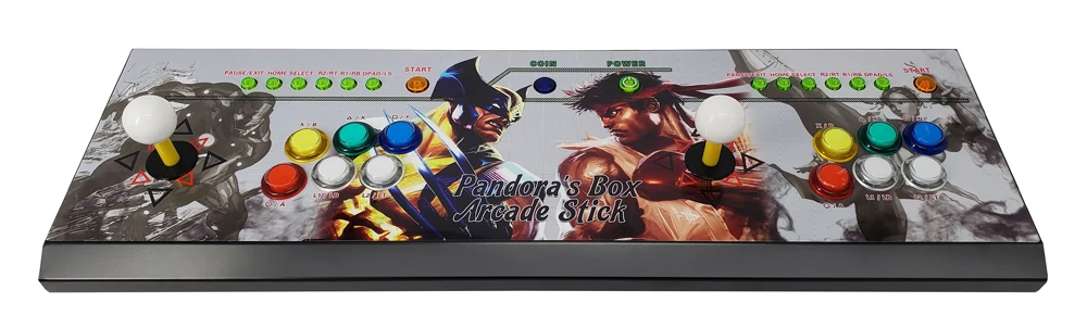 Pandora Box 6 1300 в 1 комплект беспроводной железной консоли 2 игрока джойстик Росомаха поверхность наклейка контроллер Поддержка ps3