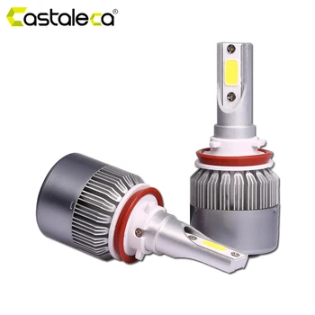 

Castaleca 2X H7 LED Headlight Hulbs H11 H4 Hi/Lo H1 H3 H8 HB1 HB3 HB4 HB5 880 H11 9005 HB4 9006 H13 6000K 72W Auto Headlamps C6