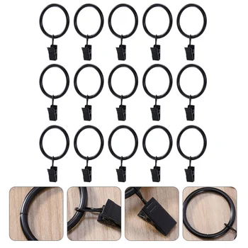 

40pcs Curtain Rings Roman Rods Rings Shower Curtain Clips Curtain Accessories