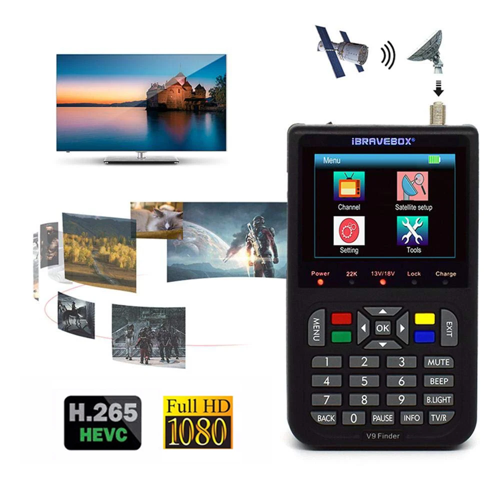 V8 finder upgrade V9 Finder спутниковый Finder DVB-S/S2 HD FTA MPEG-4 высокой четкости с 3,5 дюймовым ЖК-дисплеем