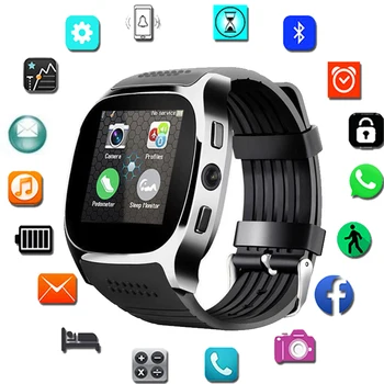 

Bluetooth Smart Watch With Camera Facebook Whatsapp Support SIM TF Card Call Sports Smartwatch For Android Phone PK Q18 DZ09 Y1